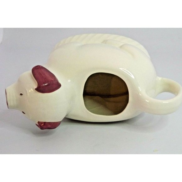 Vintage HIMARK County Fare Ceramic Pig Creamer/Planter 16OZ Size Made in Japan - Picture 3 of 7